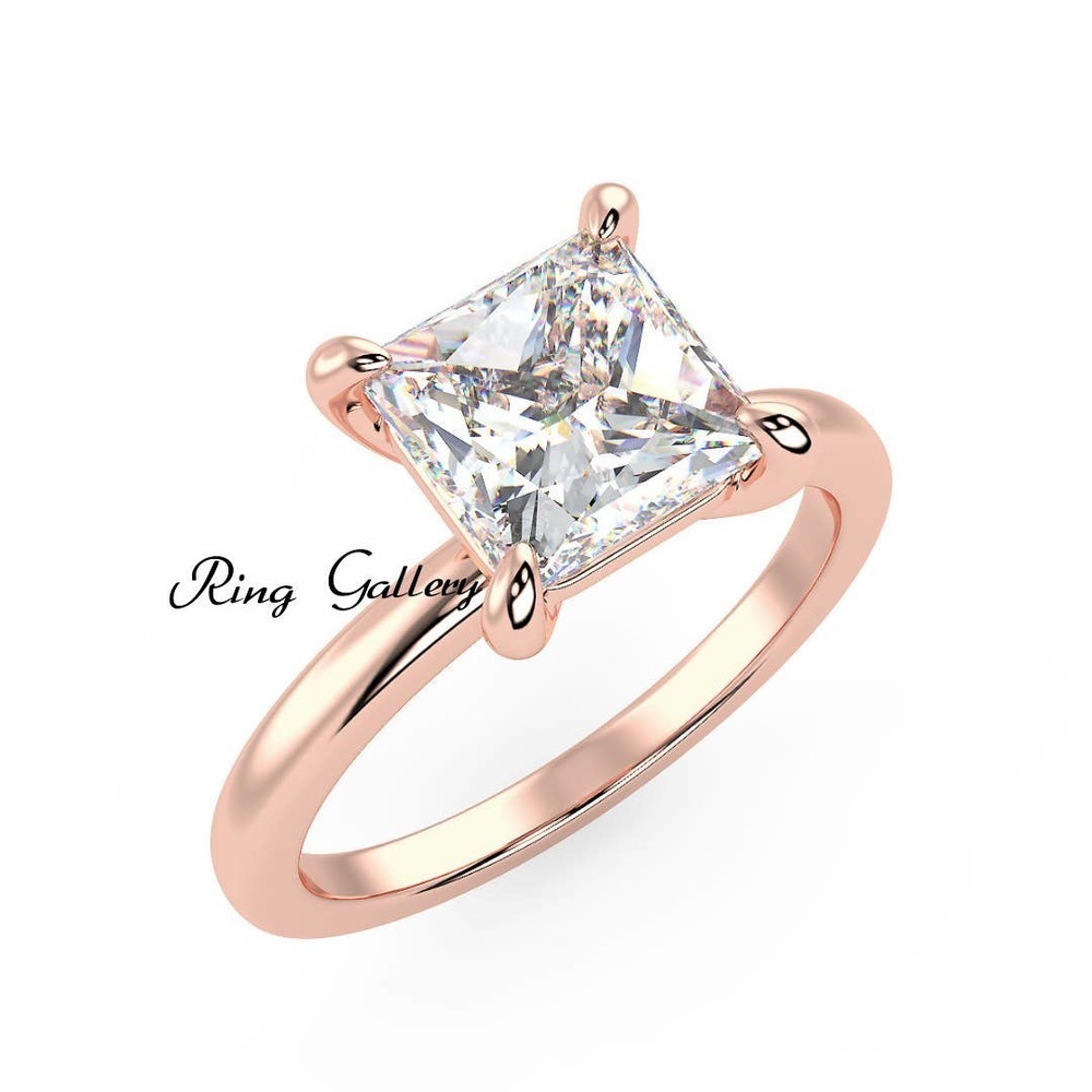 Diamond Princess Solitaire Wedding Ring Set Engagement Ring Size 6,7,8,9,10